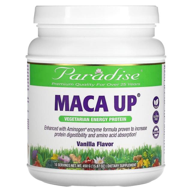 Paradise Herbs, Maca Up, Vegetarian Energy Protein, Vanilla, 15.87 oz (450 g) on Productcaster.