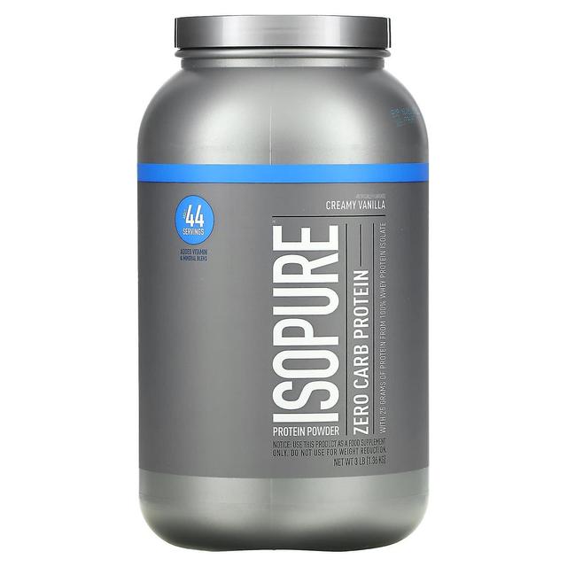 Isopure, Zero Carb proteinpulver, cremet vanilje, 3 lb (1,36 kg) on Productcaster.