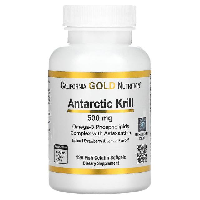 California Gold Nutrition, Antarctic Krill Oil, Omega-3 Phospholipids Complex with Astaxanthin, Natu on Productcaster.