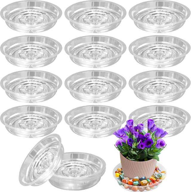 Hgbd-12pack Plant Saucer - 6 8 10 Inch Plant Tray Round Plastic Plant Drip Trays For Indoor Outdoor Garden Plants, Collects Flower Pot Drainage And Ex on Productcaster.