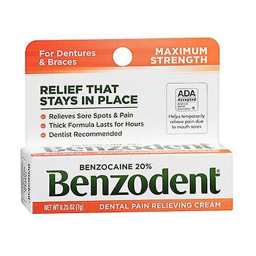 Benzodent Dental Pain Relieving Cream, 0.25 Oz (Pack of 1) on Productcaster.