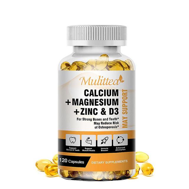 Visgaler Calcium Magnesium Zinc Capsule Vitamin D3 For Strong Bones Teeth Heart Nerve Increase Immune System Function Supplement 1 Bottle 120pcs on Productcaster.