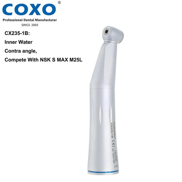 Easyget Coxo Dental Cx235-1b Low Speed 1:1 Contra Angle Handpiece Inner Water Push Button CN on Productcaster.