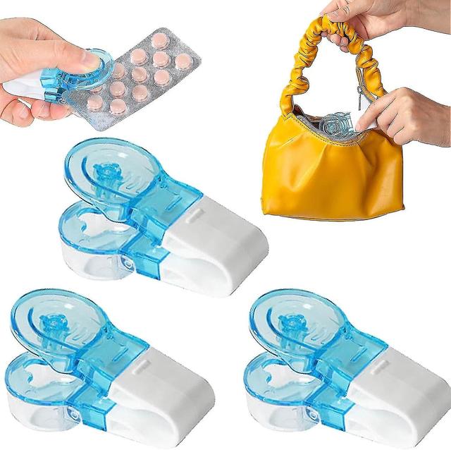 Tragbarer Pillenentferner, Tabletten Pillen Blisterpackungsöffner Unterstützungswerkzeug für ältere Menschen, Behinderte, Pillenspender 3Pcs on Productcaster.