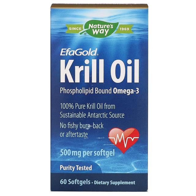 Nature's Way Naturens vej, EfaGold, Krillolie, 500 mg, 60 Softgels on Productcaster.