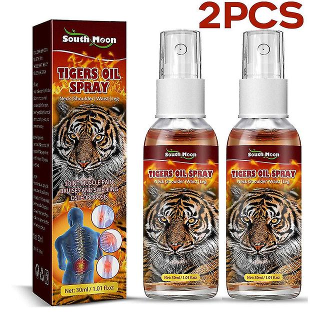 2pcs 30ml Tiger Oil Spray Traditional Muscle Joint Spine Lumbar Pain Relief Full Body on Productcaster.