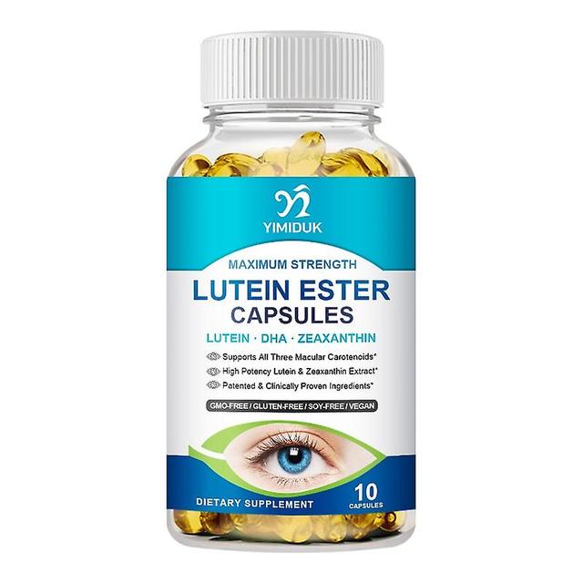 Eccpp Lutein Ester Capsules Contains Zinc, Vitamins C, E, Zeaxanthin Helps Protect Eye Health Reduce Eye Strain Vision Care 10Pcs on Productcaster.