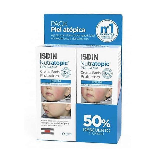 Isdin nutratopic pro-amp atopic skin facial cream 2x50ml on Productcaster.