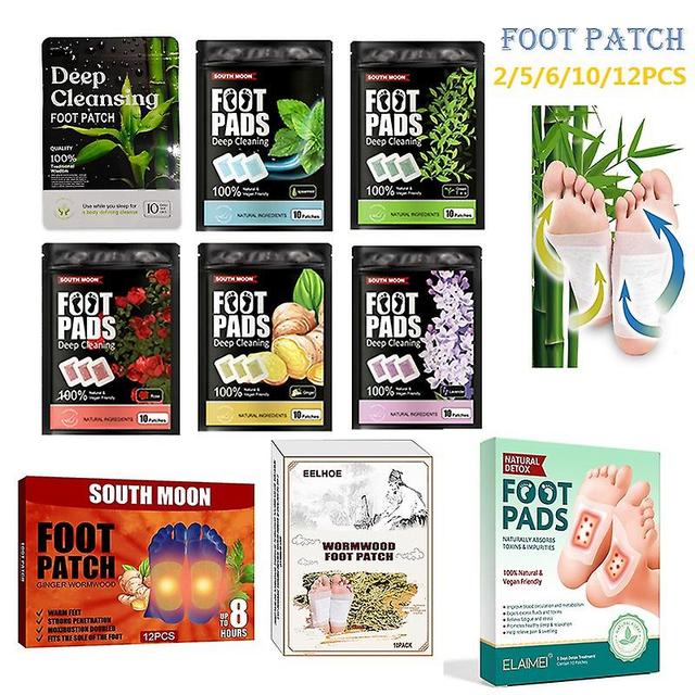 10pcs Detox Foot Patches Pads Body Toxins Wormwood Artemisia Argyi Feet Slimming Cleansing Herbal Rose 10pcs on Productcaster.