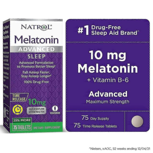 Natrol Advanced Sleep Melatonin Time Release Tablets, 10 Mg, 75 Ea on Productcaster.