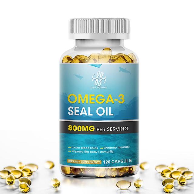 Tib Seal Oil Capsule Omega 3 Rich In Dha Epa&dpa Vitamin E Support Brain Heart & Cardiovascular Health Prevent Blood Vessel Blockage 120pcs on Productcaster.