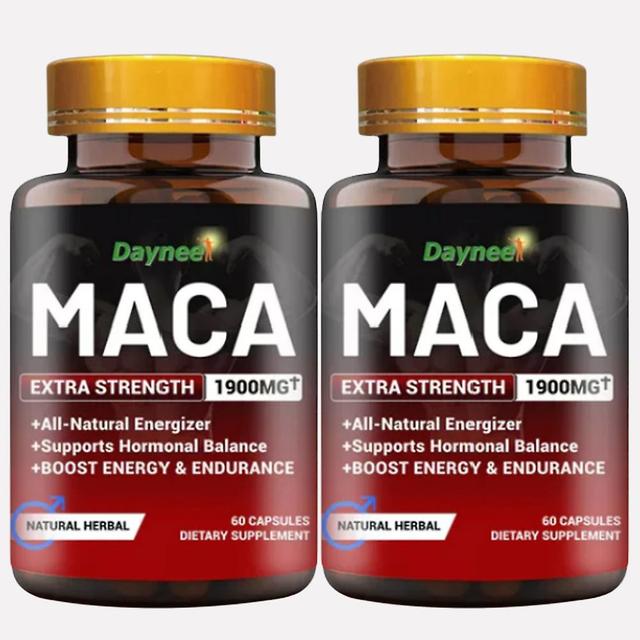 1 Bottle Of Maca Capsules For Men (1900mg) - Physical Enhancement - Dietary Supplement To Enhance Sexual Performance And Male Fertility 2PCS on Productcaster.