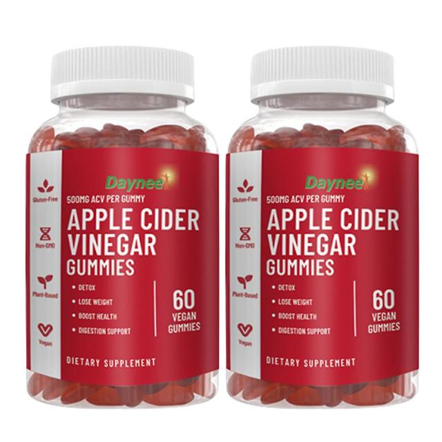 60ct Apple Cider Vinegar Gummies For Natural Weight Loss, Boost Metabolism, And Support Digestive Health 2PCS on Productcaster.