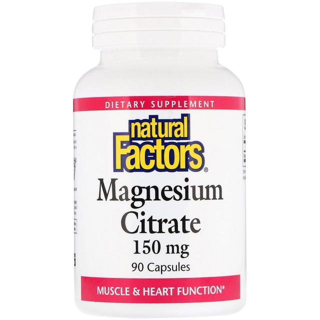 Natural Factors, Magnesium Citrate, 150 mg, 90 Capsules on Productcaster.