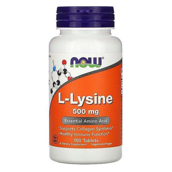 NOW Foods Nyt elintarvikkeet, L-lysiini, 500 mg, 100 tablettia on Productcaster.