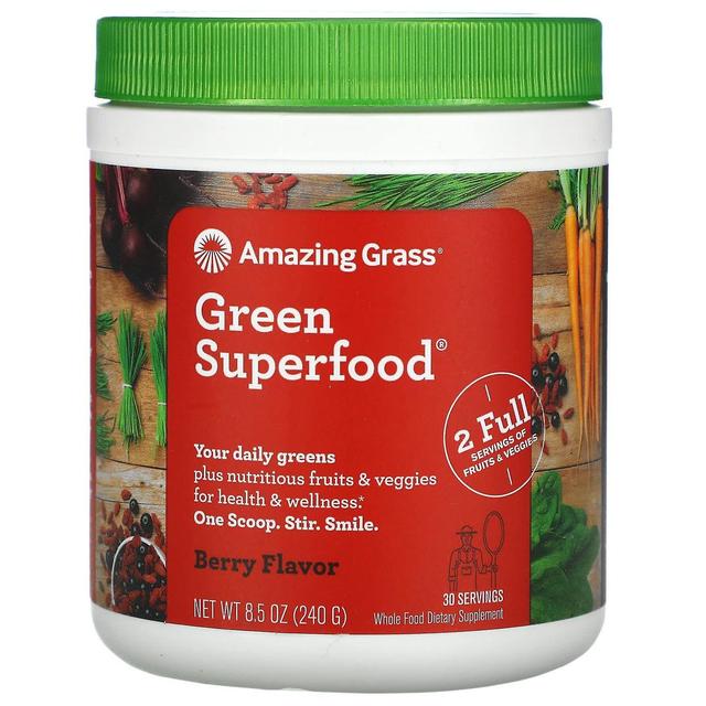 Amazing Grass Fantastisk græs, grøn superfood, bær, 8,5 oz (240 g) on Productcaster.