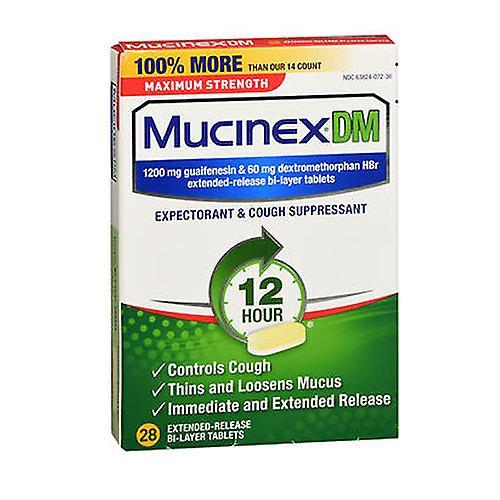 Mucinex Dm Expectorant Cough Suppressant Extended-Release Maximum Strength, 28 tabs (Pack of 1) on Productcaster.