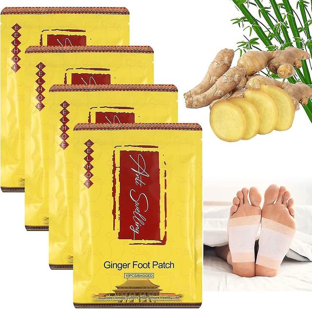 40 Peças Detox Foot Pads, Detox Foot Patches, Ginger Detox Foot Patches, Foot Body Care, Deep Sleep Stress Relief, Body Cleansing Aid on Productcaster.