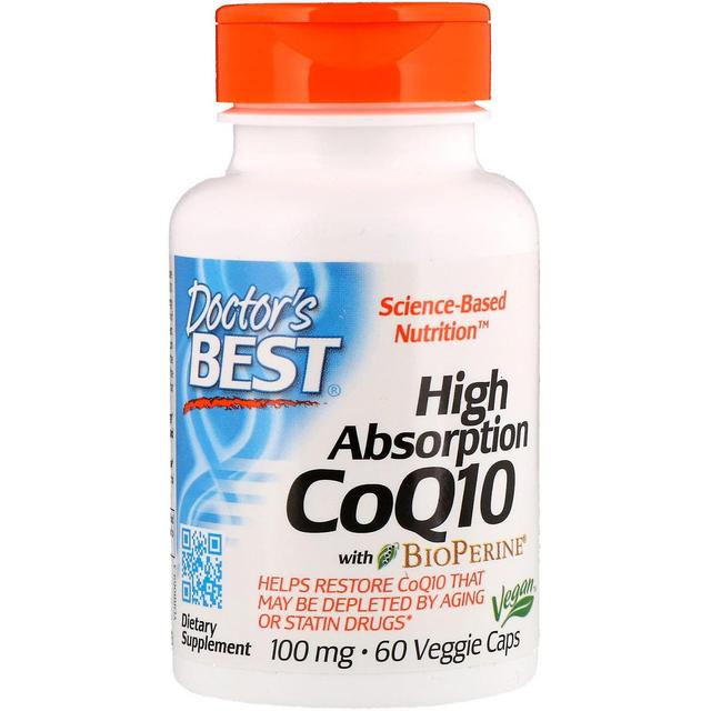 Doctor's Best, High Absorption CoQ10 with BioPerine, 100 mg, 60 Veggie Caps on Productcaster.