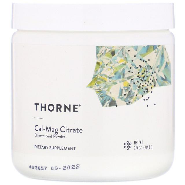 Thorne Research, Cal-Mag Citrate, Effervescent Powder, 7.5 oz (214 g) on Productcaster.