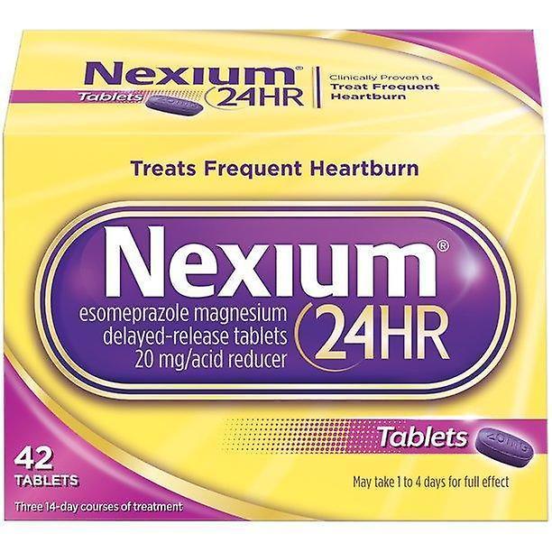 Nexium 24hr tablet (20mg, 42 ct) delayed release heartburn relief tablets, esomeprazole magnesium acid reducer on Productcaster.