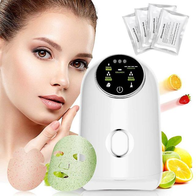 Portable Mini Touch Intelligent Home Diy Fruit Vegetable Mask Machine For Facial Eye With 32 Collagen Pills EU on Productcaster.