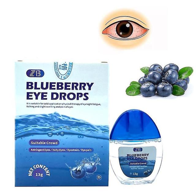 Blueberry Lutein Eye Drop Relieves Red Blood Dry Eyes Discomfort Removal Fatigue on Productcaster.