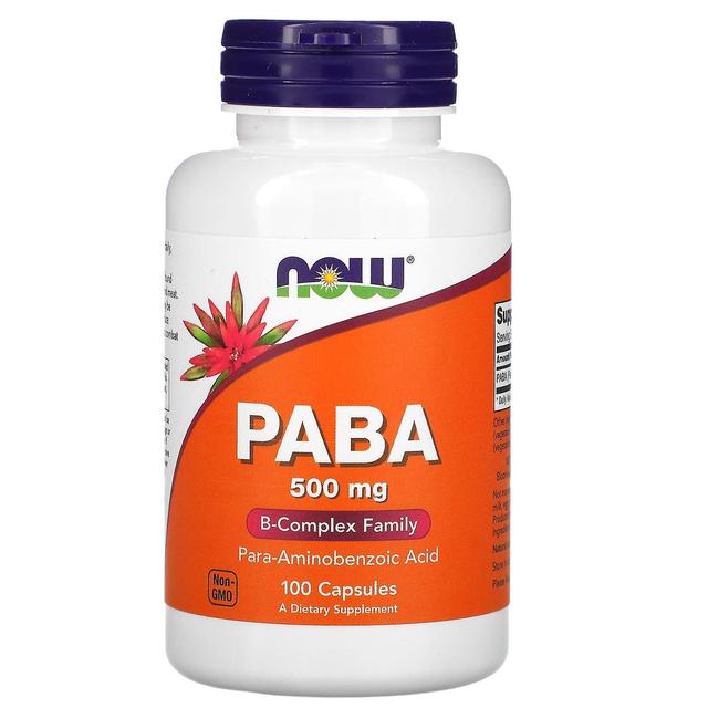 NOW Foods, PABA, 500 mg, 100 Capsules on Productcaster.