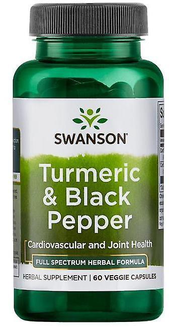 Swanson Gurkemeie og Sort Pepper 600 mg 60 Kapsler on Productcaster.