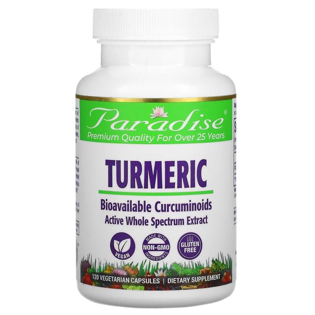 Paradise Herbs, Turmeric, 250 mg, 120 Vegetarian Capsules on Productcaster.