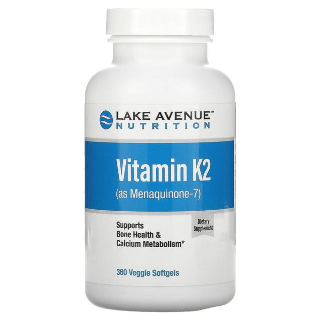 Lake Avenue Nutrition, Vitamina K2 (como Menaquinona-7), 50 mcg, 360 Veggie Softgels on Productcaster.