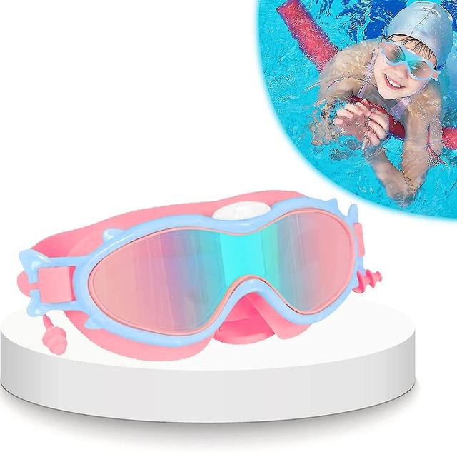 Kids Swimming Goggles (4-), Leak And Uv Swimming Goggles For Kids, With Ear Plugs And Clip Pink-Blue on Productcaster.