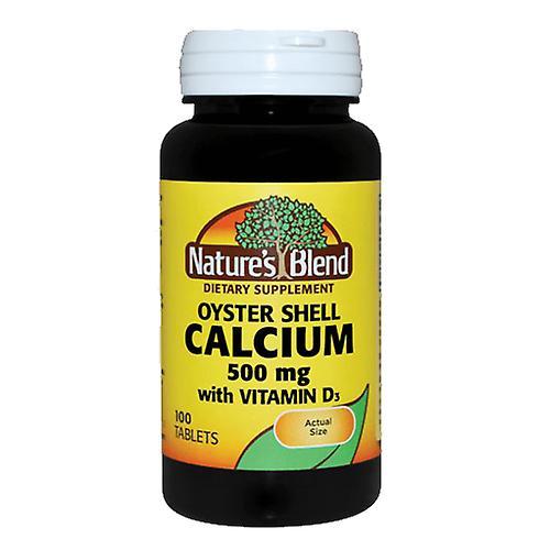 Nature's Blend Nature's Oyster Shell Calcium Plus D3 Compresse, 500 mg, 100 Compresse (Confezione da 2) on Productcaster.