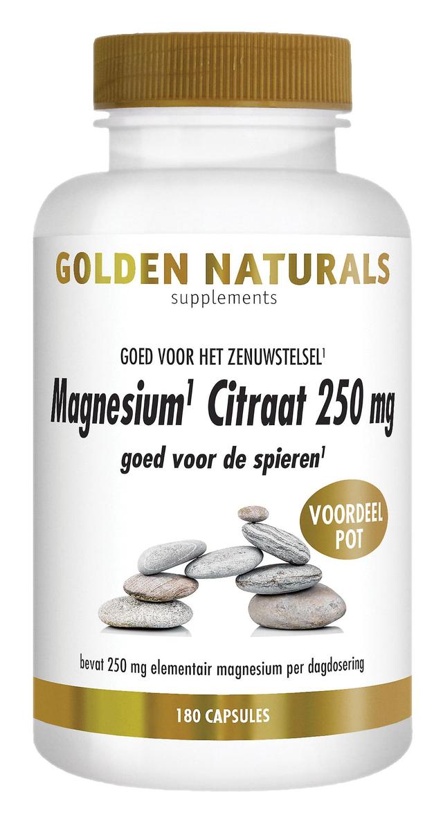 Golden Naturals Magnesium Cirate 250 mg (180 vegan capsules) on Productcaster.