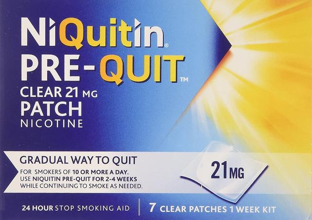 Niquitin Pre Quit kirkas nikotiinilaastari 21mg - Stop Smoking Aid Not Applicable on Productcaster.