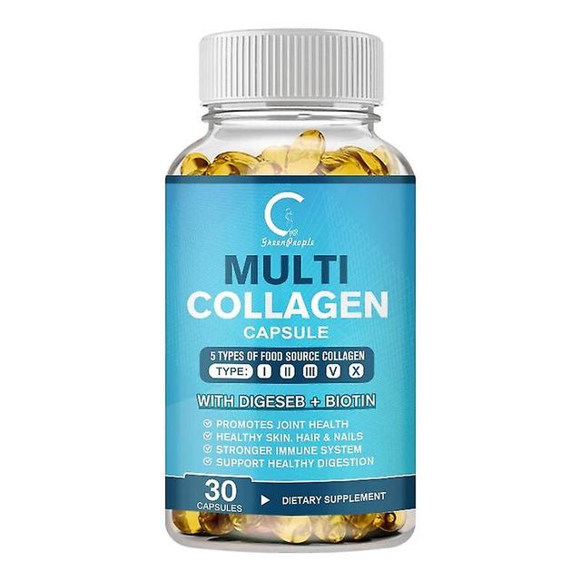 Eccpp Greenpeople Multi Collagen Biotin Capsules Diet Supplement Supports Antioxidant Skin Beauty Health Hair Repair Free Shipping 30pcs on Productcaster.