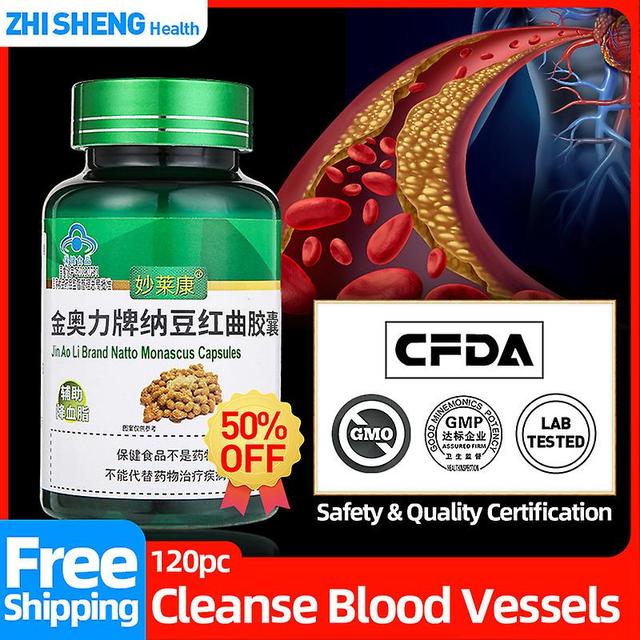 Caraele Blood Vessels Cleansers Prevent Vascular Occlusion Atherosclerosis Arteriosclerosis Drugs Natto Red Yeast Capsule Cfda Approve 1bottle 60pc on Productcaster.