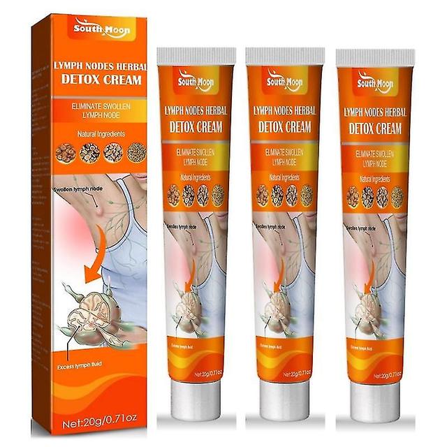 3x Lymph Nodes Herbal Detox Cream Anti-swelling Lymphatic Detox Care Cream on Productcaster.