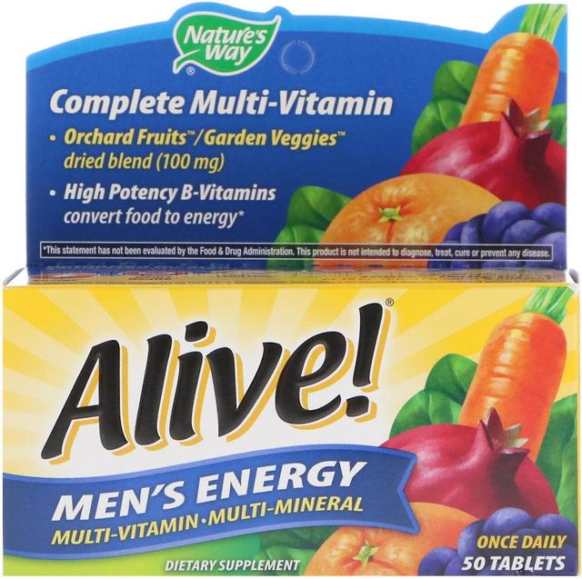 Nature's Way Natura's Way, Alive! Men's Energia, Multivitaminico-Multiminerale, 50 Compresse on Productcaster.