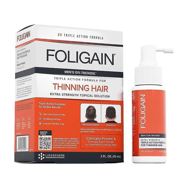 Gift House FOLIGAIN Triple Action Complete Formula For Thinning Hair For Men 10% Trioxidil (2 fl oz) 59ml default on Productcaster.