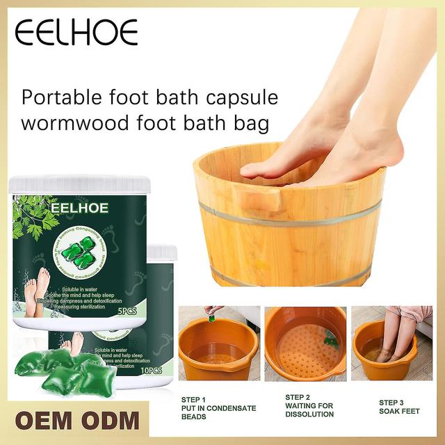 Eelhoe Mugwort Foot Bath Pack Urteekstrakter Bærbar Fod Soak Body Care Kapsler Mugwort Foot Bath Pack 10stk on Productcaster.