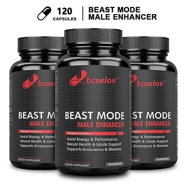 Vorallme Bcuelov Male Booster Naturally Hormone Stimulating Helps Build Muscle Mass Improve Male Energy Support Endurance 120 count-3 bottle on Productcaster.