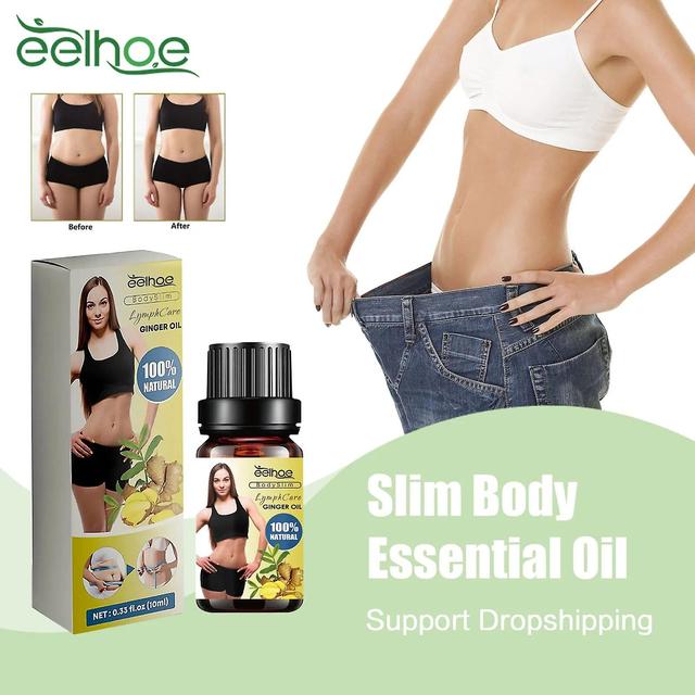 Clloio Slim Body Essential Oil Remove Belly Thigh Fat Abdomen Leg Cellulite Firming Promote Metabolism Fat Burning Ginger Massage Oil 10ml Boxed on Productcaster.