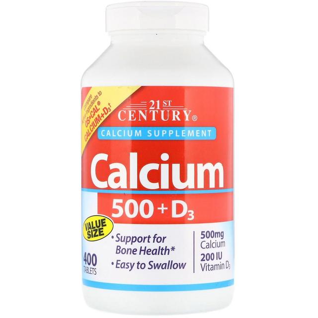 21st Century, Calcium 500 + D3, 400 Tablets on Productcaster.