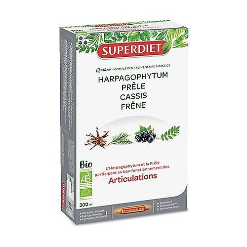 Super Diet Organic Articulation Quartet: Horsetail, Ash, Blackcurrant, Harpagophytum 20 ampoules on Productcaster.