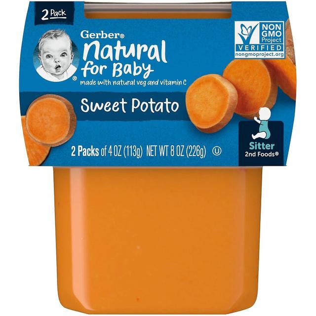 Gerber, Natural for Baby, 2nd Foods, Sweet Potato, 2 Pack, 4 oz (113 g) Each on Productcaster.