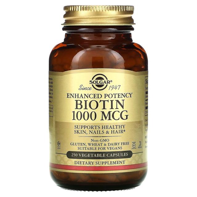 Solgar, Biotin, 1,000 mcg, 250 Vegetable Capsules on Productcaster.