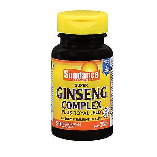 Sundance Vitaminer Super Ginseng Complex Plus Royal Jelly Kapsler for hurtig frigivelse, 50 Kapsler (Pakke med 1) on Productcaster.