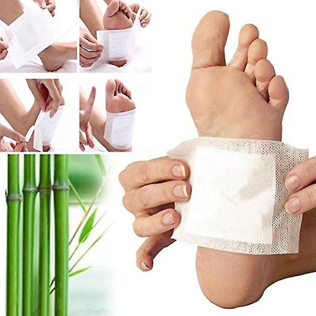 10/100pcs Detox Patchs Pieds Coussinets Corps Toxines Pieds Minceur Nettoyage En Profondeur À Base de Plantes Patch de pied on Productcaster.